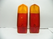 COPPIA TRASPARENTI-PLASTICHE FIAT 124 FAMILIARE POSTERIORE COLORE GIALLO-ROSSO