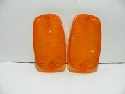 COPPIA TRASPARENTI-PLASTICHE FIAT 1100-1300 ANTERIORE COLORE GIALLO