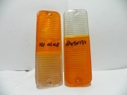 COPPIA TRASPARENTI-PLASTICHE FIAT 131 BERLINA ANTERIORE COLORE GIALLO-BIANO