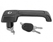 MANIGLIA PORTA FIAT UNO DAL 1989 AL 1995 5 porte ANTERIORE DESTRO LATO PASSEGGERO CON CHIAVE PLASTICA NERA