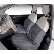 COPRISEDILE FIAT 500 DAL 2007 3P COLORE CREMA PIOMBO SCOZIA COPPIA ANTERIORE